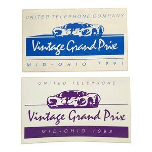 United Telephone Company Vintage Grand Prix Mid Ohio 1991-1992 Decals Stickers